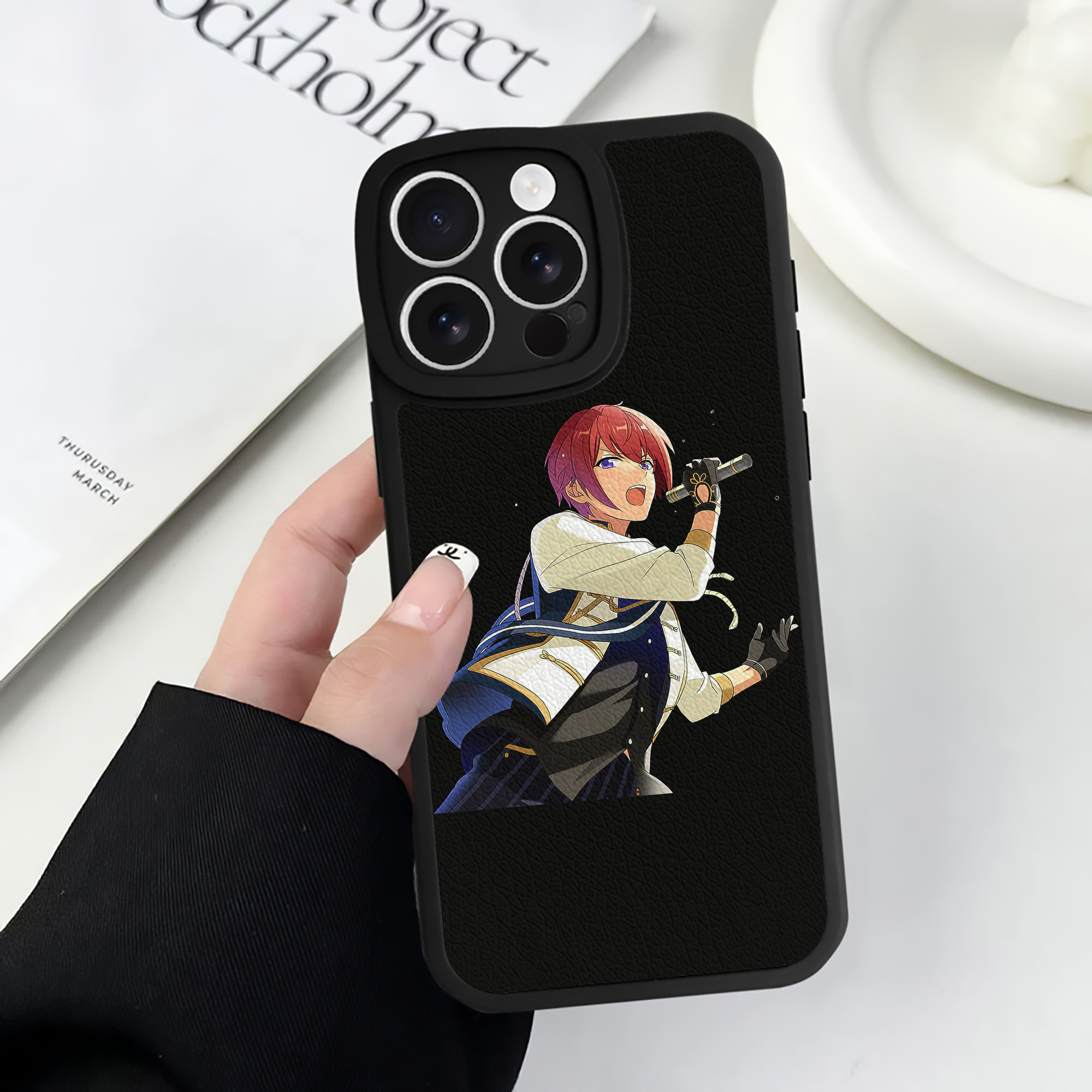 （画像用） あんさんぶるスターズ! Ensemble Stars 【iPhone 16シリーズ対応】シリコンスマホケース（レザー調） 材質：シリコン